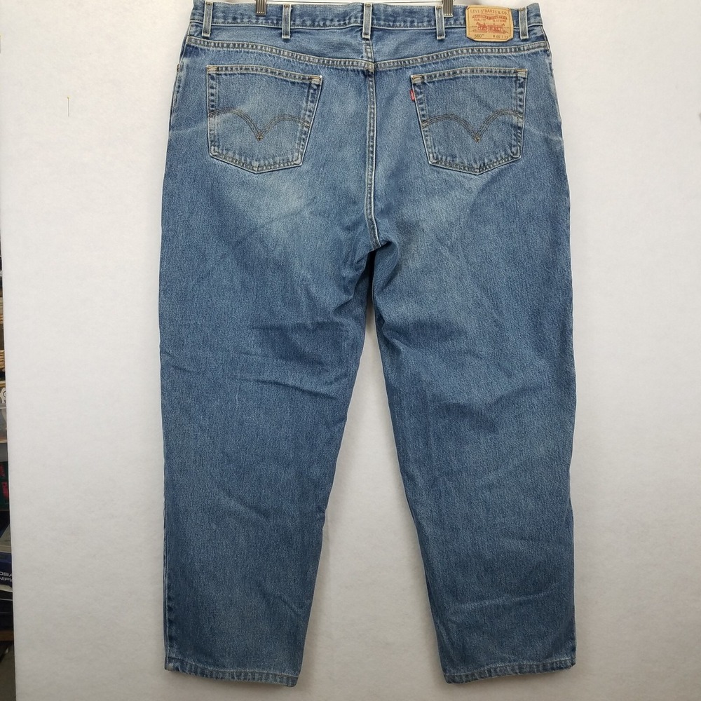 Levi's 560 Comfort Fit Jeans Mens 46x30 Blue Cotton Denim 560-0217 Baggy Tapered